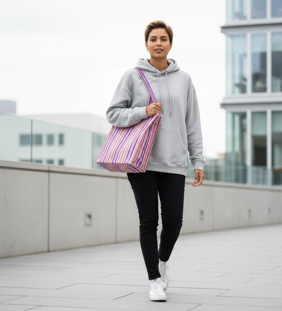 Recycled Nylon With Shoulder Handle